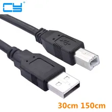 Usb 2.0 macho para usb tipo b, scanner de impressora de USB-B macho cabo de disco rígido 30cm 0.3m 150cm 1.5m 0.5m 50cm