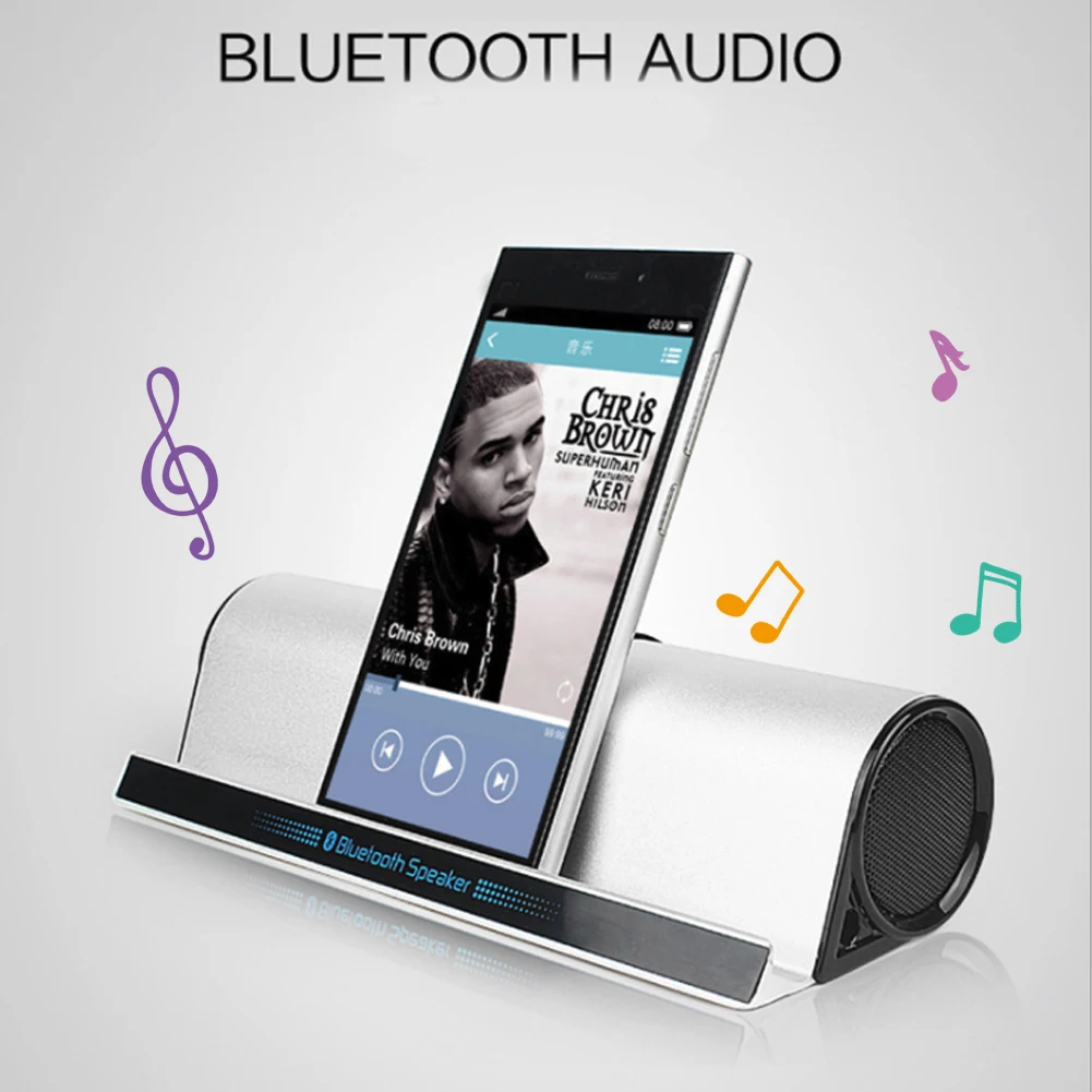 BT-10 Bluetooth динамик Портативный HD Бас Звук Bluetooth аудио телефон планшет подставка держатель кронштейн высококачественный сплав стерео колонка