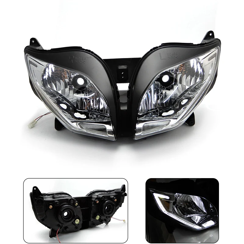 Us 287 93 15 Off 2013 2014 2015 Fjr1300 Fjr 1300 Motorcycle Headlight Headlight Lamp With Led For Yamaha Fjr1300 2013 2014 2015 In Covers