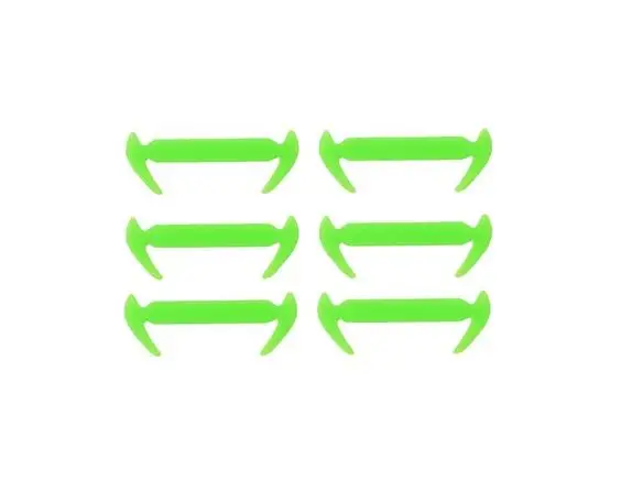 green 12 шт./компл. шнурки без завязок ленивый легкий галстук эластичные силиконовые шнурки для обуви холст Все кроссовки - Цвет: green