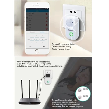 

Haweel WIFI Wireless Remote Control Power Plug Socket Timer Power Switch with Alexa and Google Home For iOS Android Smartphone