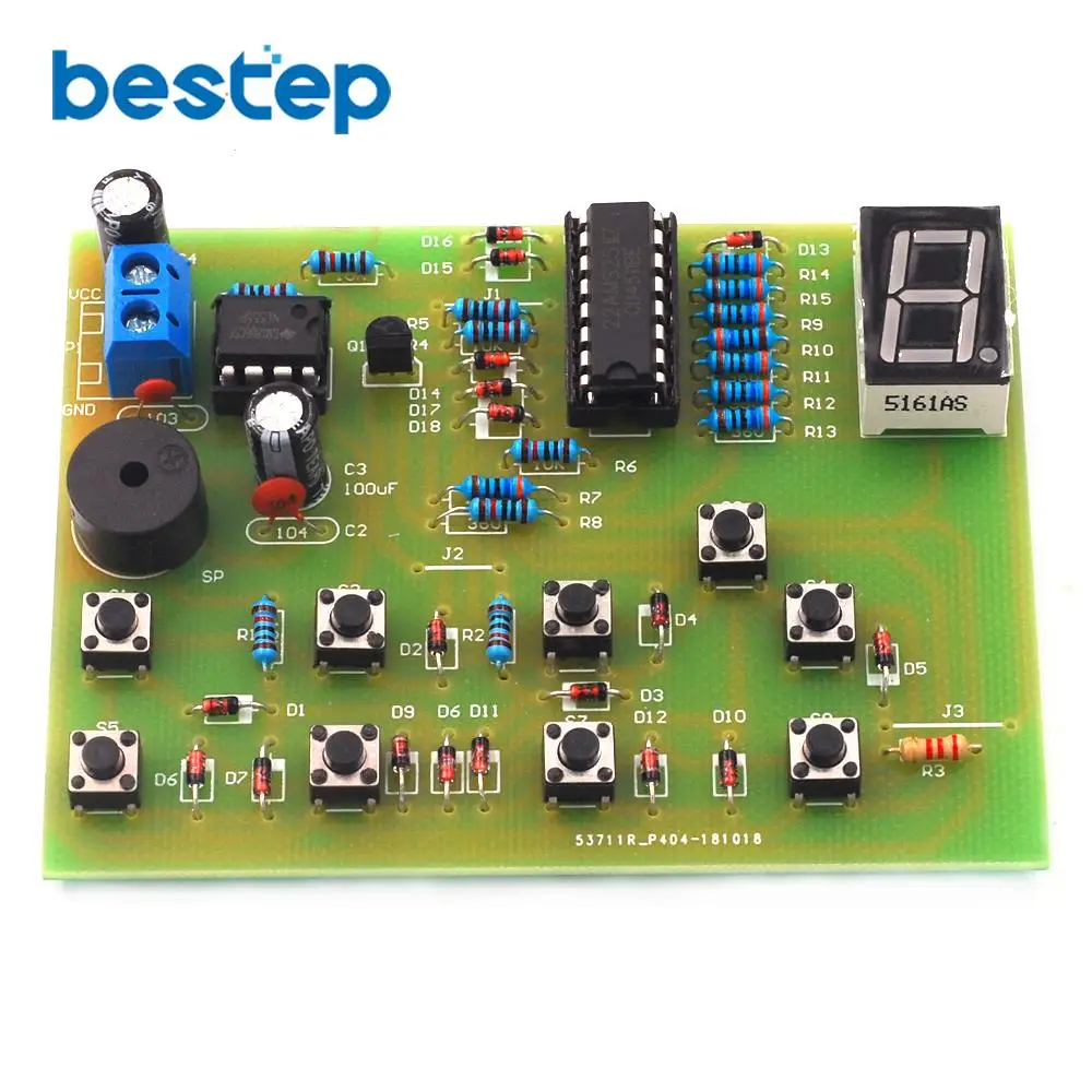 

CD4511 8 Channel Digital Display Responder DIY Kit 8Bit Answer Device Suite for Electronic Training Parts DIY