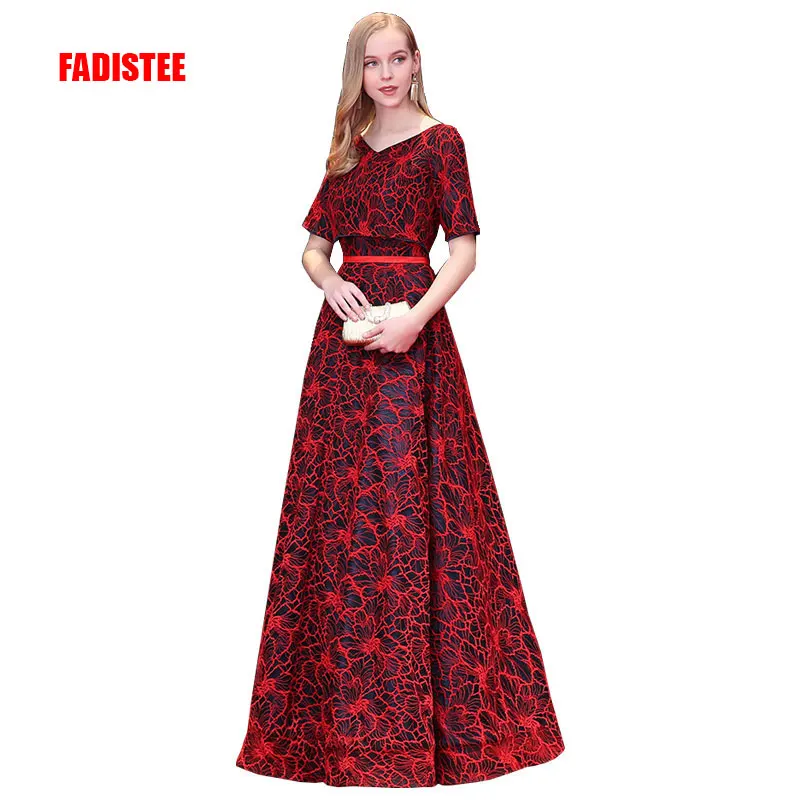 

FADISTEE New arrival elegant party dress evening dresses Vestido de Festa lace gown two pieces pattern prom dress free shipping