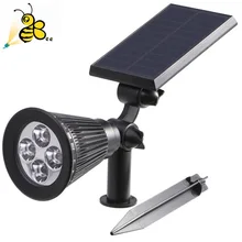 Пчелиный осветительный продукт 4 светодиодный регулируемый прожекторы безопасности настенное освещение фонарь на солнечных батареях газон уличный светильник садовый светильник 2200mA