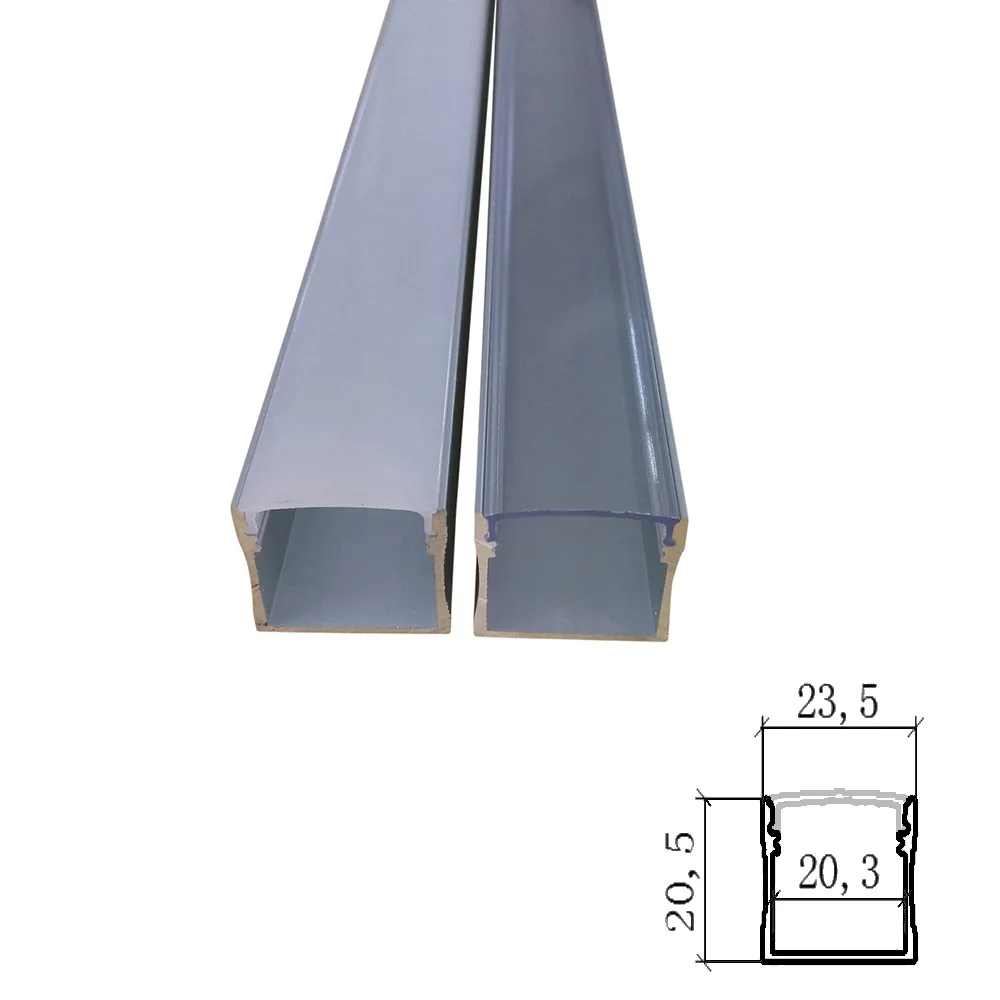 5 10 упаковок x 2 м U LED алюминиевый канал анодированный Серебряный трек внутренняя