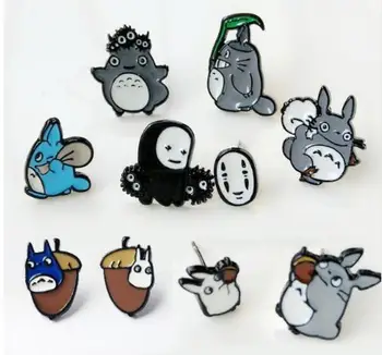

12 pairs Cartoon Mix Japanese anime My neighbor totoro Earings Cartoon Women Girl Children kids Lovely party Gifts free shipping