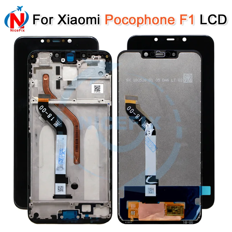 ЖК-дисплей для Xiaomi mi Pocophone F1 сенсорный экран дигитайзер в сборе с рамкой Poco |