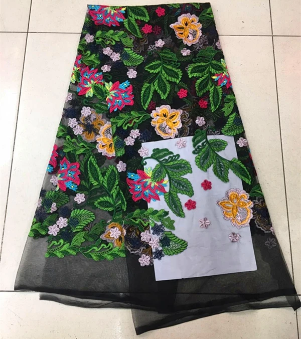 

Free shipping african tulle lace fabric high quality french sequins lace fabric graceful nigerian lace fabric