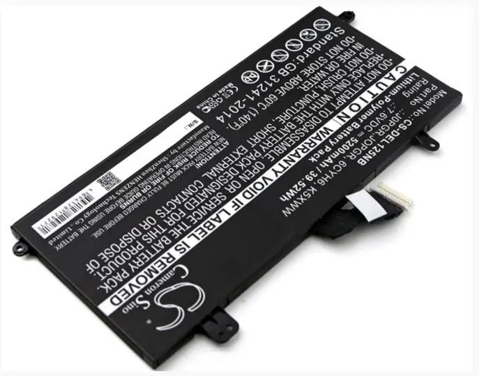 Аккумулятор Cameron Sino 5200 мА/ч для DELL Latitude 12 5285 6CYH6 725KY B102286-0001 J0PGR JOPGR K5XWW ноутбука, Аккумулятор для ноутбука
