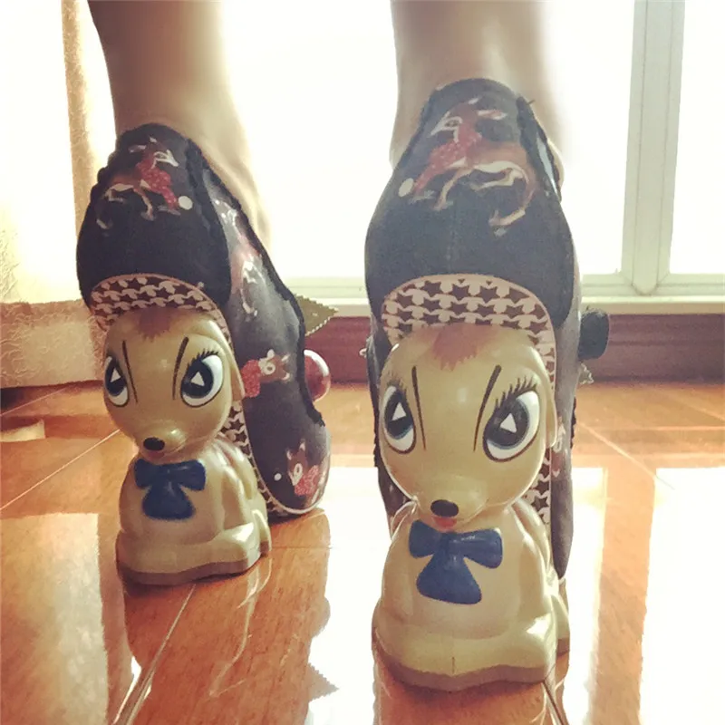 Prova Perfetto Cute Deer Heel Women Pumps Mary Janes High Heels Platform Wedge Shoes Woman Valentine Shoes Stiletto Wedges Prova Perfetto Cute Deer Heel Women Pumps Mary Janes High Heels Platform Wedge Shoes Woman Valentine Shoes Stiletto Wedges