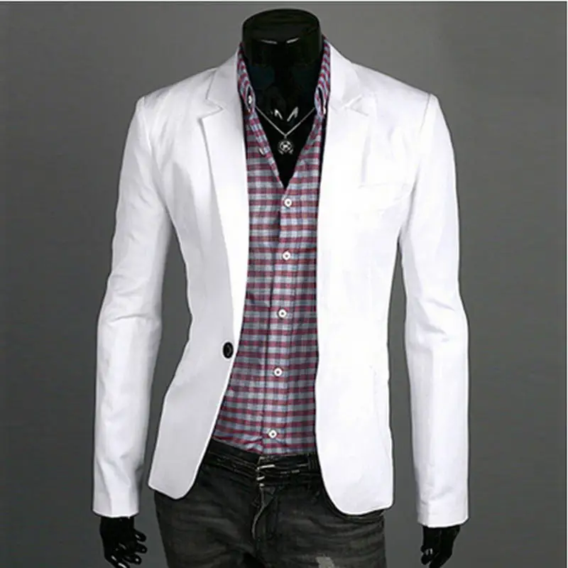 Fashion Blazer Men 2018 New Spring Autumn Clothing Candy Colors Blazer masculino Casual Slim Fit Wild terno Men’s Suit Jacket