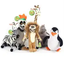 6 шт./компл. детские игрушки Мадагаскар 3 жираф и лев и Пингвин аниме плюшевые игрушки мягкие игрушки мягкая игрушка для ребенка