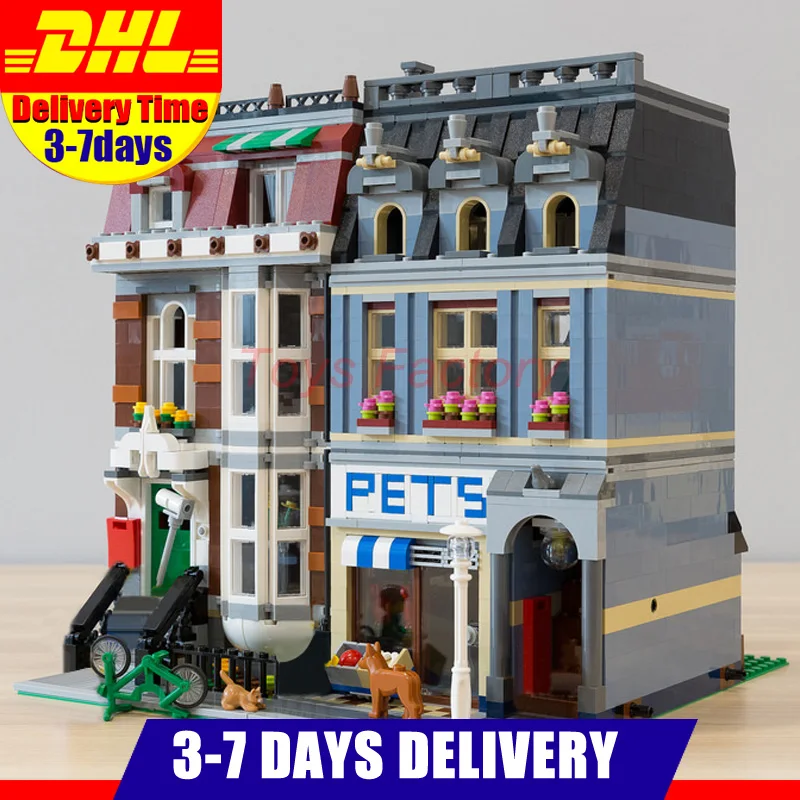 

Wowpa 15009 2082pcs City Street Pet Shop Model Building Kits Blocks Bricks BOY Lovely Toys DIY Educational Children Gift