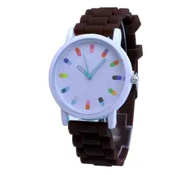 2017 взрывы моды дамы цветной силикон Часы повседневные мужские силиконовые часы цвет более красивые часы relogio masculin