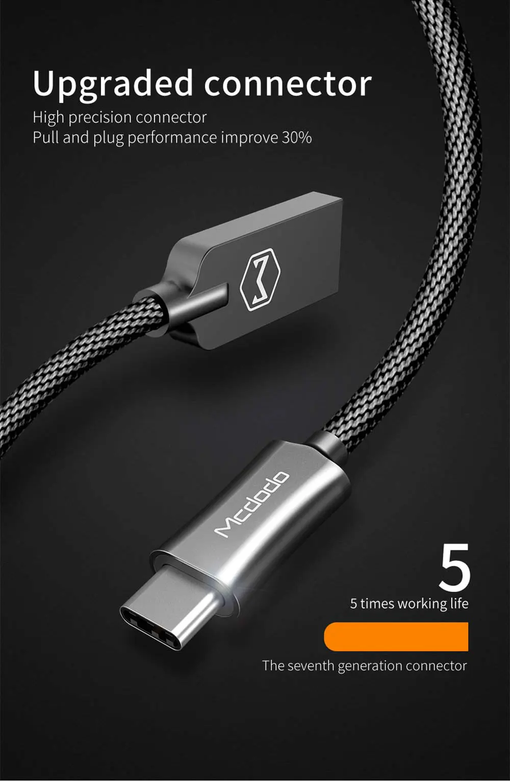 Mcdodo usb type-C кабель 2.4A Быстрая зарядка USB C кабель для передачи данных для samsung S8 Plus Oneplus 5 Xiaomi type-c USB кабель зарядное устройство USB-C