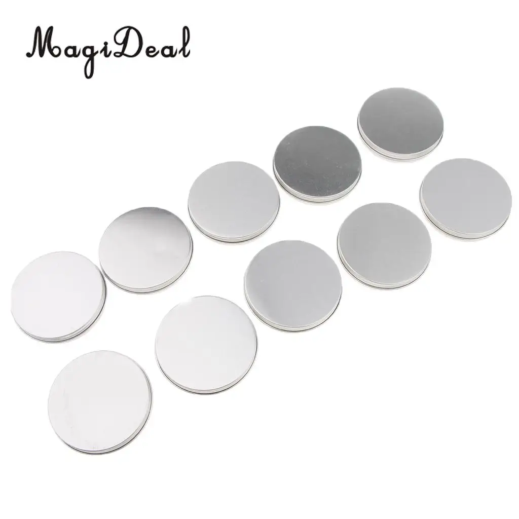 10PCS Aluminum Empty Tin Jars Screw Lids Can Pots Cream Lip Balm Containers 30ml