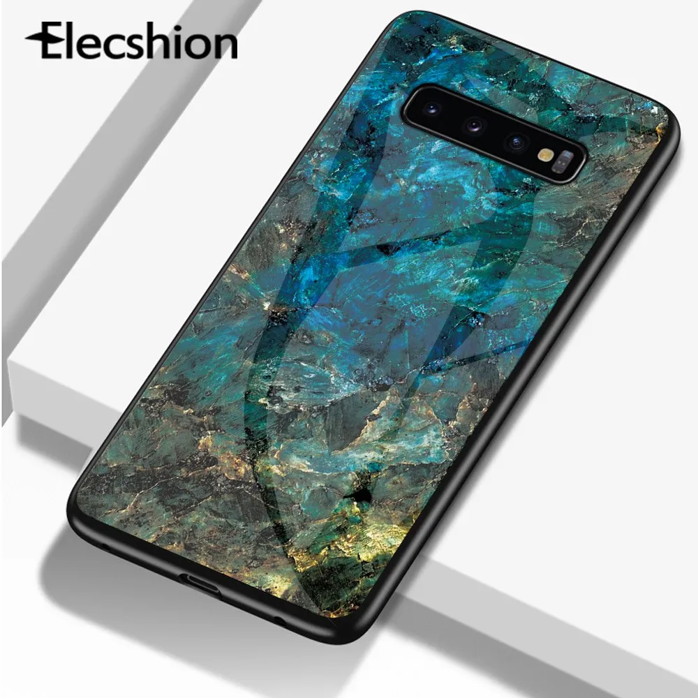 Чехол из закаленного стекла для Samsung Galaxy A50 A70 чехол под мрамор S8 S9 S10lite