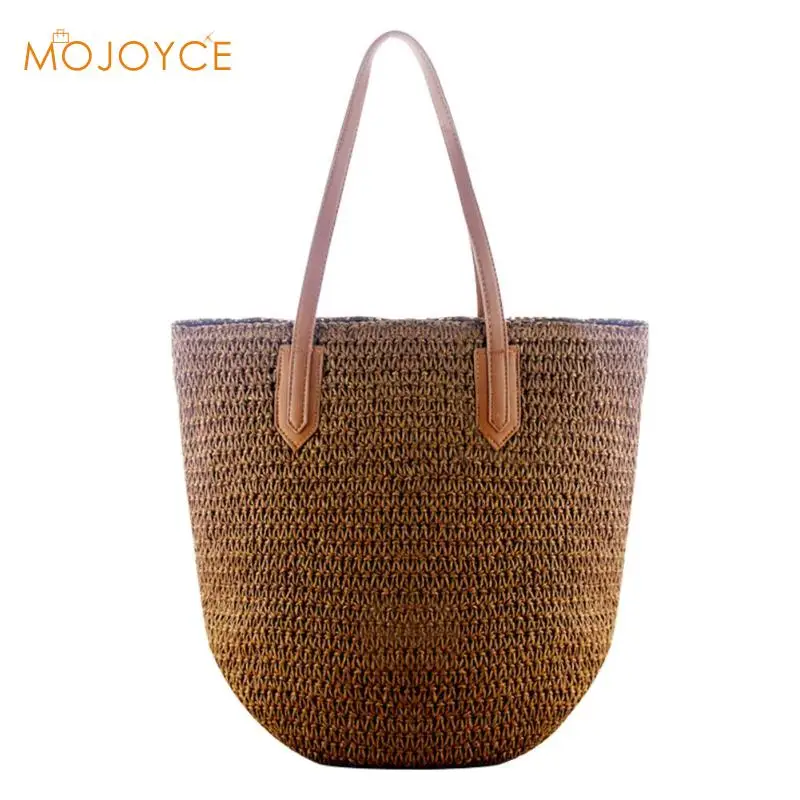 

Boho Paper Rope Straw Shoulder Handbags Women Casual Big Shopping Totes Summer Beach Travel Tote Handbag Casual Crossbody Bag
