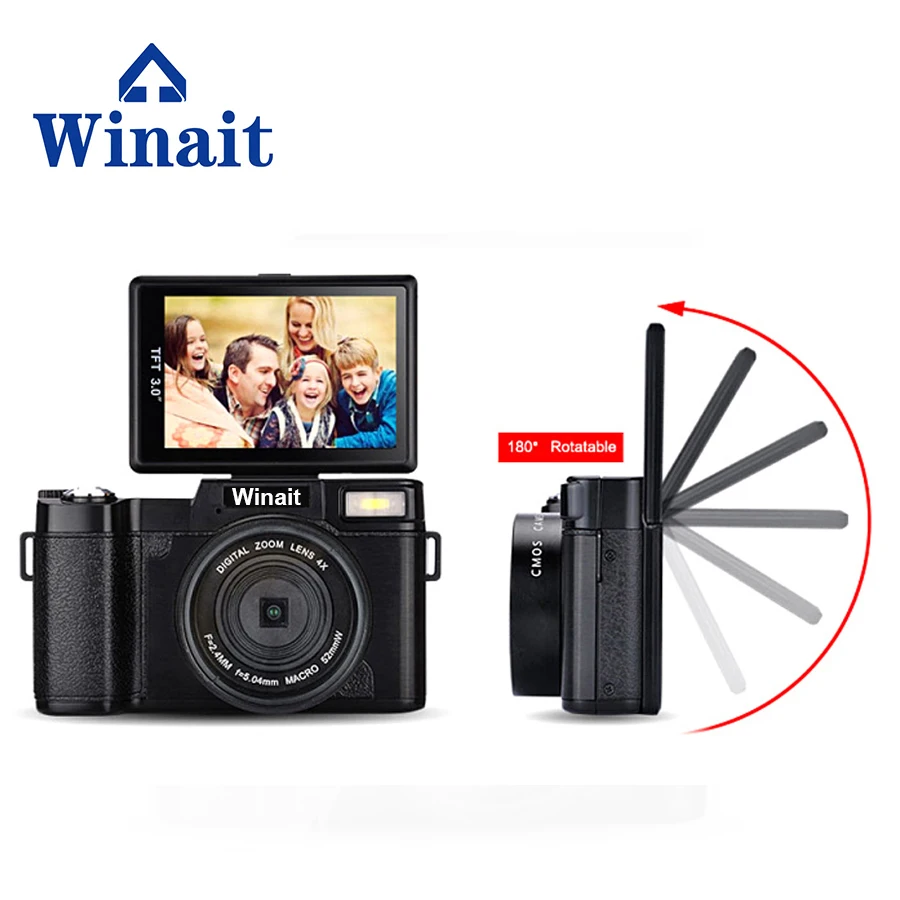 Winait Горячая WT-R2 цифровая камера с 4-кратным цифровым зумом, сменный объектив, встроенный динамик