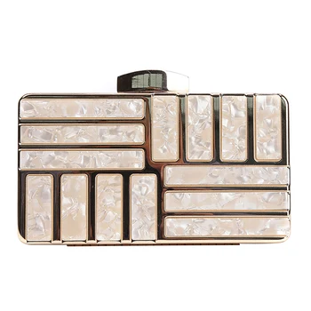 

Chain Fashion Marble Pattern Purses Women Handbag Clutch Wallet Gift Acrylic Decoration Evening Party Girls Crossbody Wedding