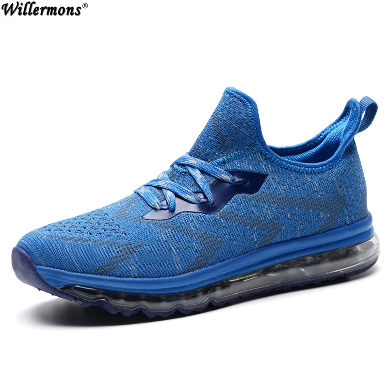 

2017 Summer Men's Breathable Flyknit Air Cushioning Running Sneakers Shoes Men Outdoor Jogging Sports Athletic Shoes