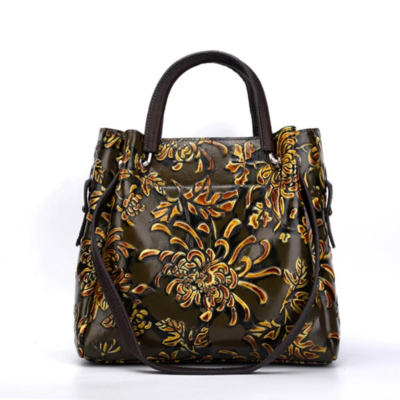 

Vintage Women's bag Guarantee Real Leather Luxury Handbags Women Tote Leather Crossbody bags for women kanken