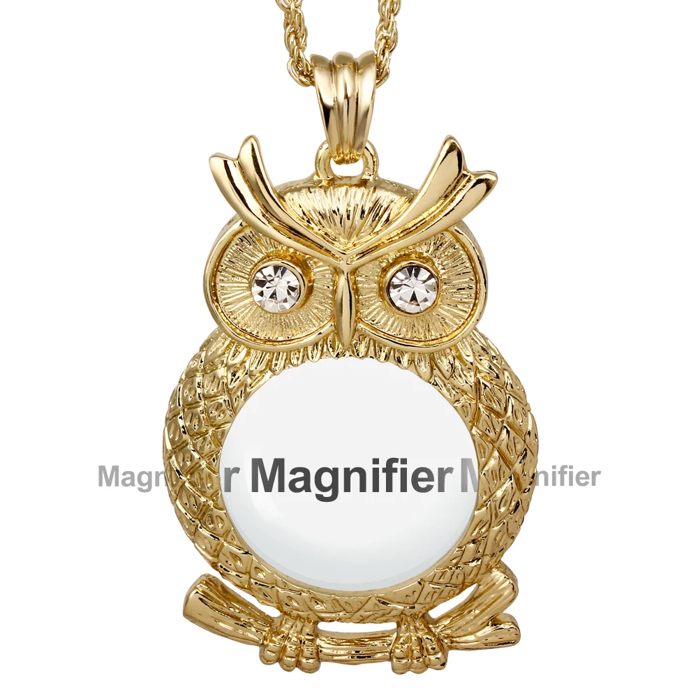 

Fashion Necklace and pendant OWL Style Women Necklaces With Magnifying Glass Pendants Daily Reading Purpose Free shipping