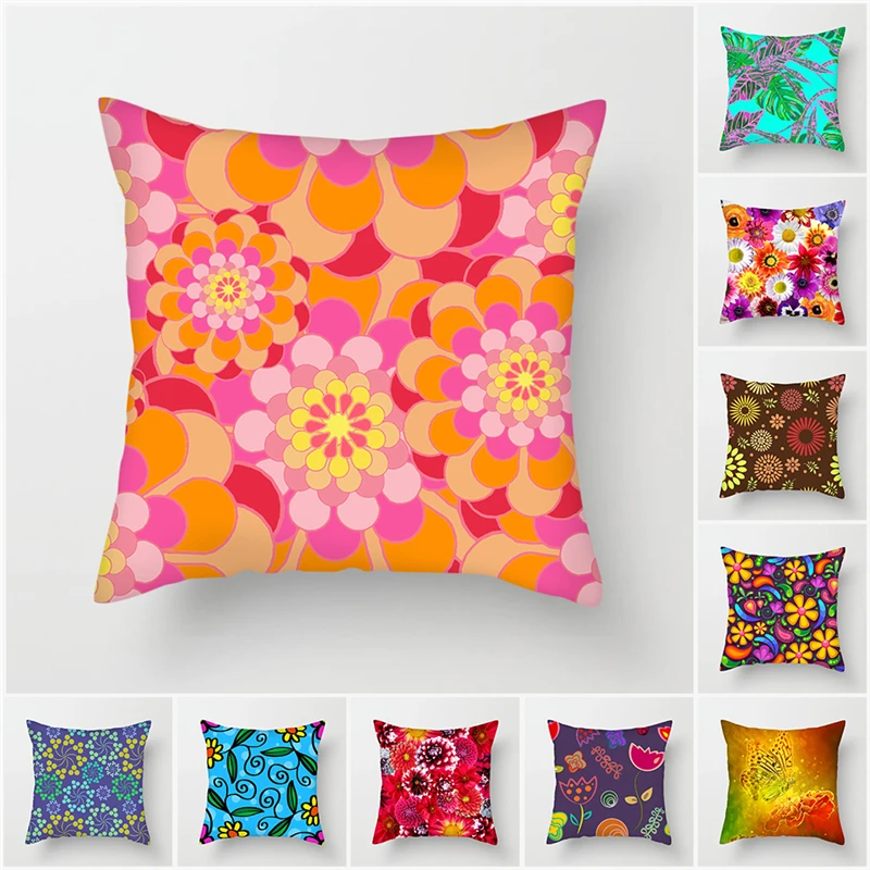 

Fuwatacchi Floral Throw Pillows Pillow Cover Flower Painted Cushion Cover for Sofa Home Chair Decorative Pillow Case 2019