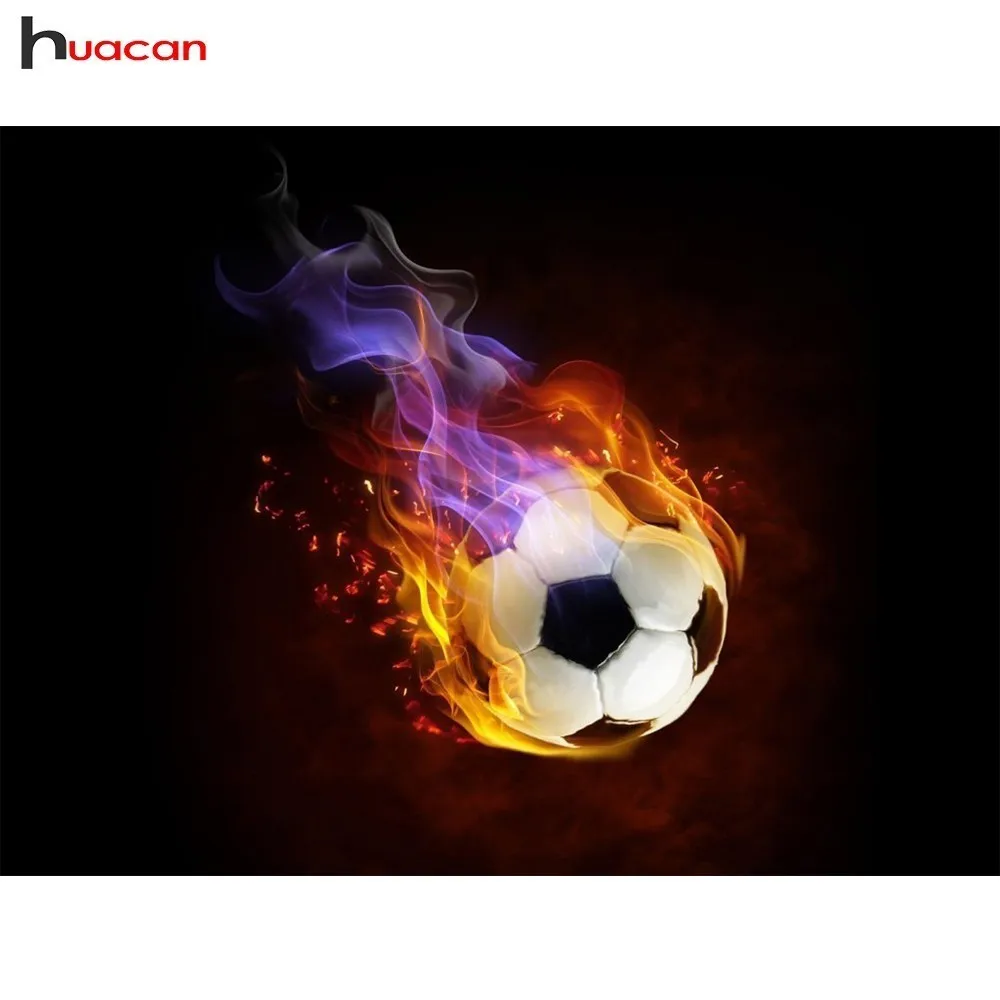 Huacan Diamond Mosaic Soccer Pictures Of Rhinestones Diamond Embroidery