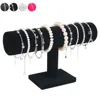 New Arrival Portable Velvet/PU Leather Bracelet Bangle Necklace Display Stand Holder Watch Jewelry Organizer T-Bar Rack dg88 ► Photo 2/6