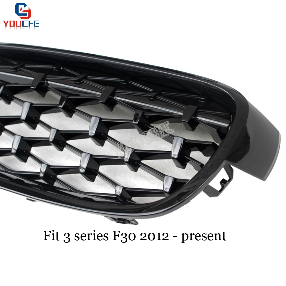 F30 Diamond Style Front Kidney Grille For BMW 3 Series F30 2012- Car Styling Front Bumper Grill Mesh 320i 325i 328i 335i