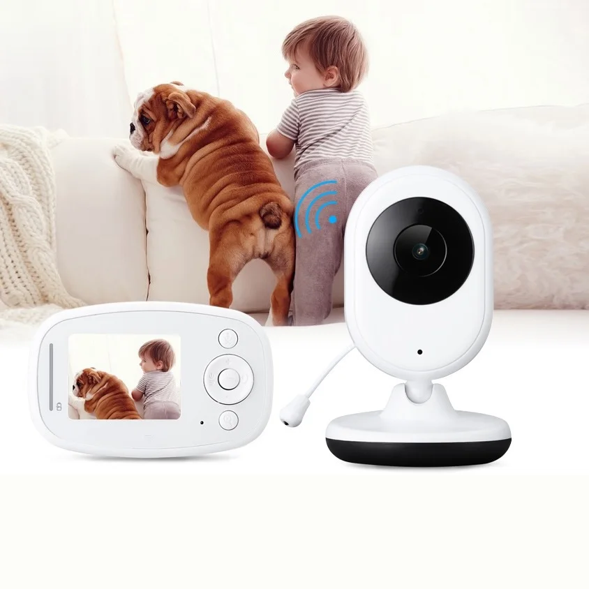 

babykam baby monitor with camera 2.4 inch LCD IR Night Light vision Intercom Lullabies Temperature monitor baby cam nanny kamera