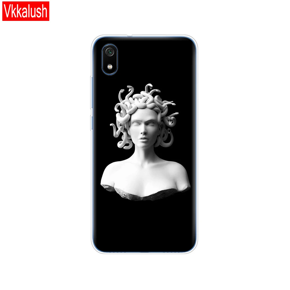 Силиконовый чехол для Xiaomi Redmi 7a, чехол s, полная защита, мягкая задняя крышка из ТПУ для Redmi 7 A, чехол-бампер для телефона - Цвет: 80017