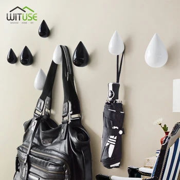 

New Coat Rack Hooks Resin Wall Hooks Decorative On The Wall Of Water Drop Wall Mount For Clothes Bags Door Wall Hanger Holder