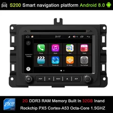 Android 8.0 system PX5 Octa 8-Core CPU 2G Ram 32GB Rom Car DVD Radio GPS for Dodge RAM1500 RAM2500 RAM3500