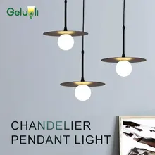 2019 New Simple Style Metal Pipe Pendant Lights Led G9 Bulb Glass Ball Shade Led Hang Light Pendant Lights LED