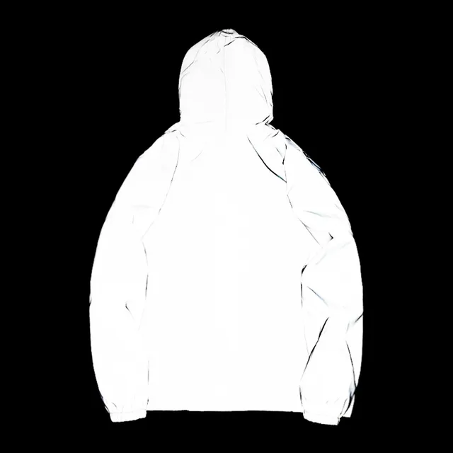 Long Sleeved Reflective jacket men women harajuku windbreaker jackets hooded hip-hop streetwear night shiny zipper coats g3