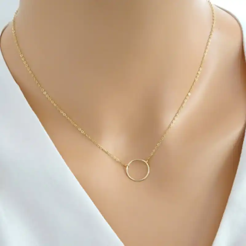 Женская мода простые круглые цепочки с подвесками ожерелье ND302|chain necklace|fashion