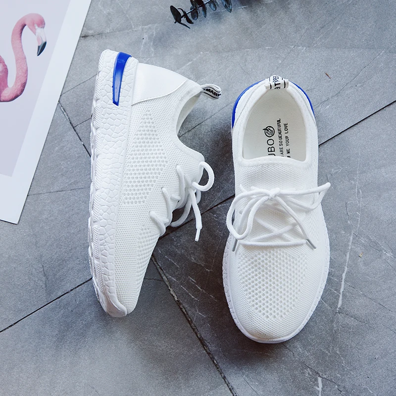

Fires Women Sneakers Mesh Breathable Cool Flat Shoes Soft Lightweight Casual Shoes Ladies Zapatillas Mujer Lace-up Sneaker