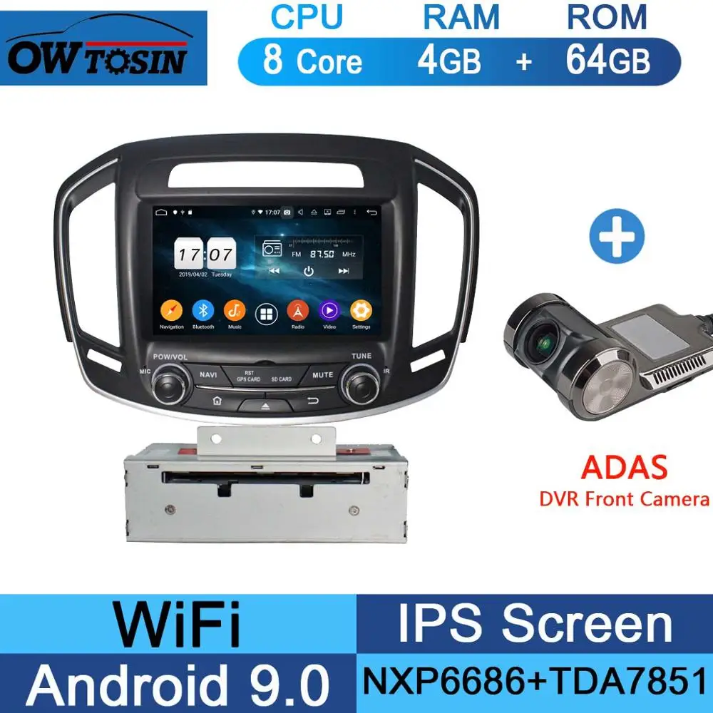 " ips 1920*1080 8 ядерный 4G+ 64G Android 9,0 автомобильный dvd-плеер для Buick Regal Vauxhall Insignia/Opel Insignia CarPlay - Цвет: 64G Adas Camera