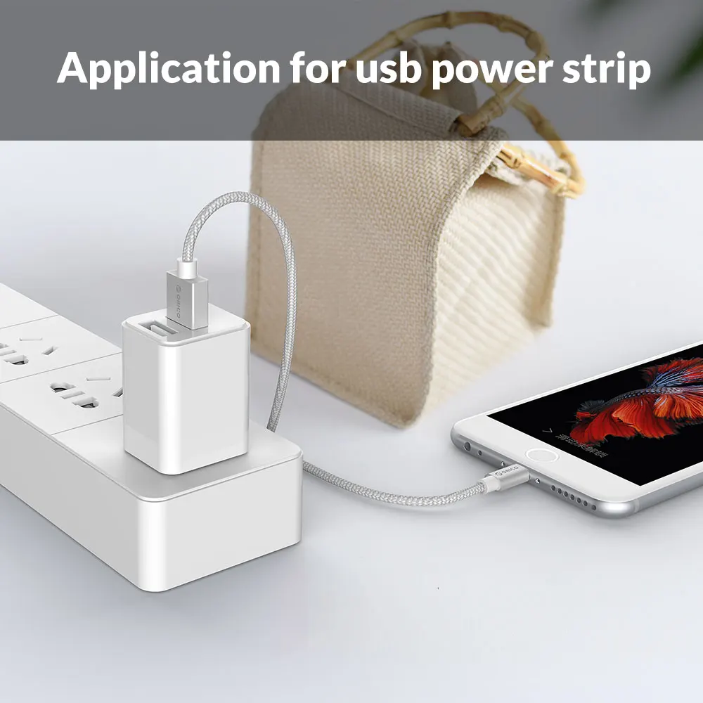 Для МФО iphone кабель 1 м iOS10.1 ORICO 2.4A быстрый мобильный телефон Lightning/USB Зарядное