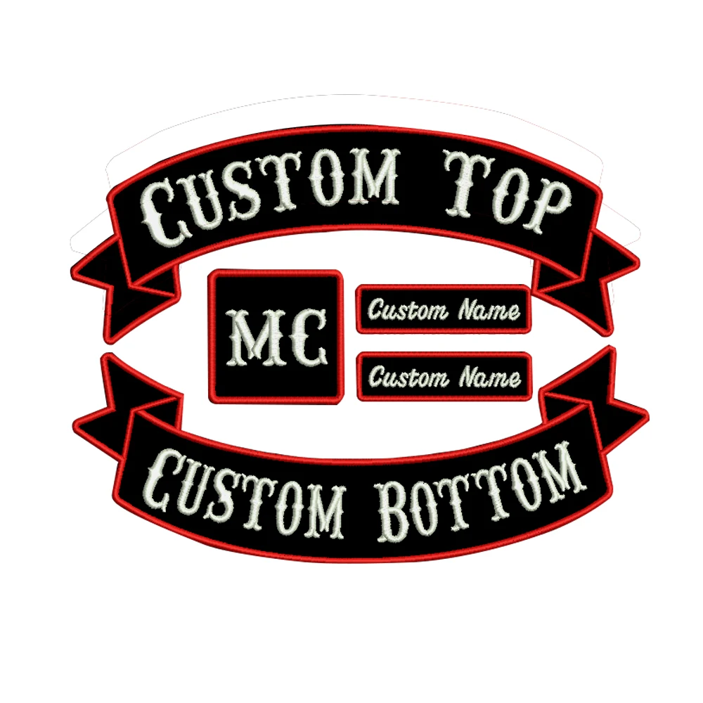 Custom Embroidery Rocker Name Patch Name Tag Personalized Name And