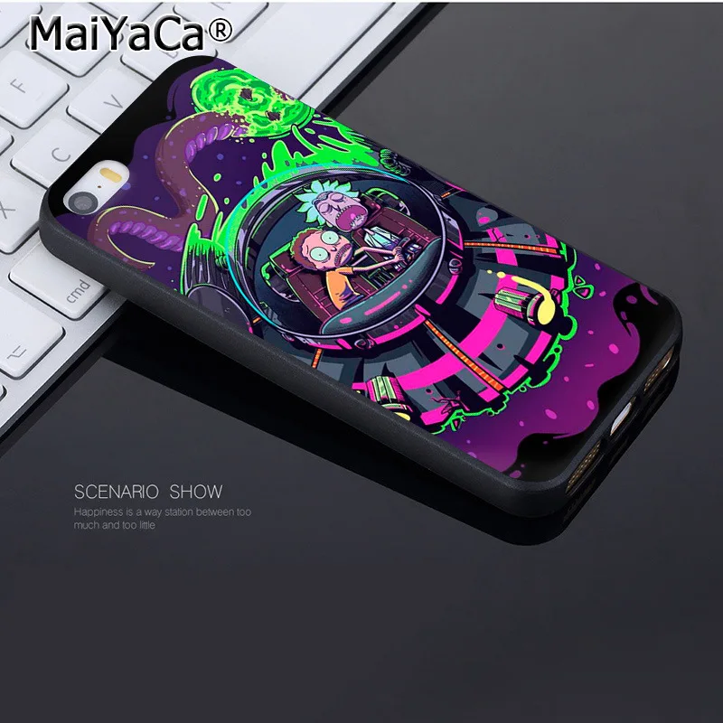 MaiYaCa для iphone 7 6 X Чехол Рик и Морти Пикл Рик Coque Оболочка Чехол для телефона для iphone 7 6X8 6s Plus 5 5S SE XS XR чехол