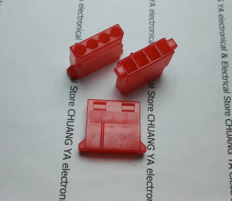 50 шт./1 лот molex красный большой 4P 4D штекер для ПК компьютера ATX IDE разъем питания