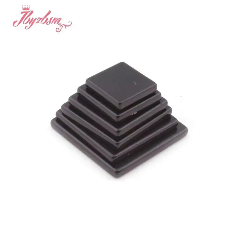 

Square Black Agates CAB Cabochon Flatback Dome Undrilled Natural Stone For DIY Women Pendant Earring Ring Jewelry Making 5pcs
