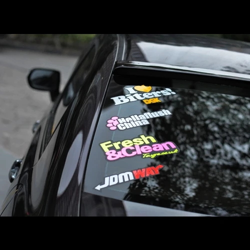 XGS DECAL Combination stickers(4 stickers)jdm hellaflush rear window