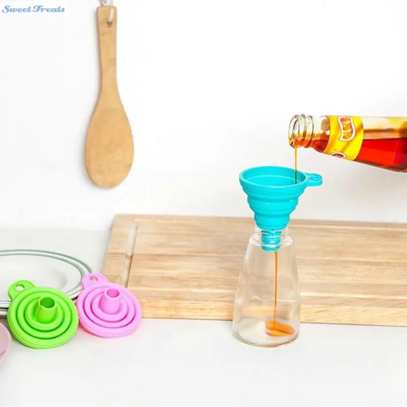 Sweettreats высокое качество мини Силиконовый гель Складная стильная Воронка бункер кухонные инструменты для приготовления пищи