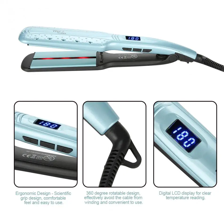 Новый Professional керамика волос Flat Iron инфракрасный луч отрицательных ионов нагрева выпрямитель для Аксессуары для стайлинга