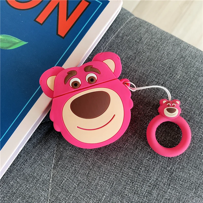 Cartoon bear dog Bluetooth headset cover for apple airpods case wireless headphone soft silicon earphone charging box case