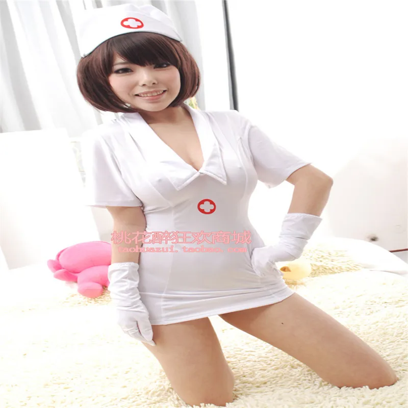 Пикантные белые Перчатки с медсестры сексуальное женское белье